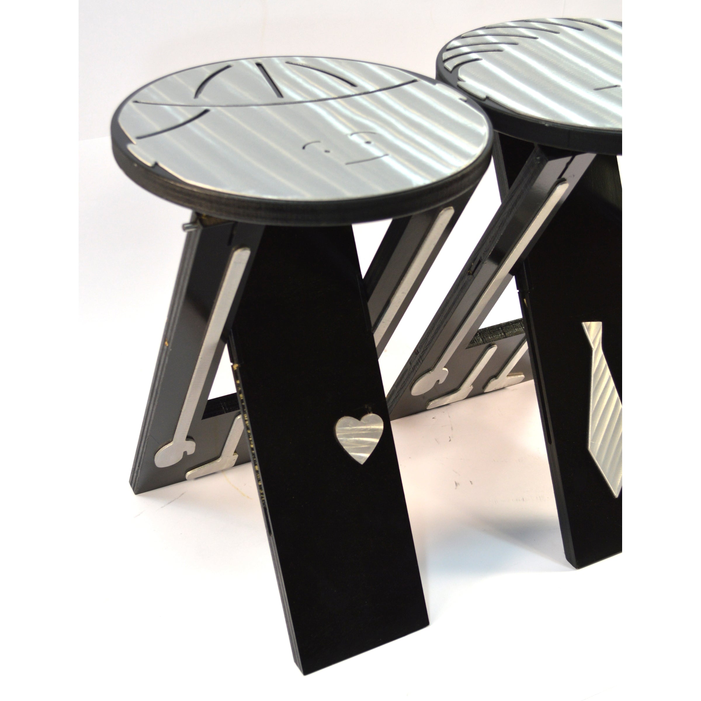 Functional Art Stoolie Stool - Set of 2 by F Garbotz - Modern Son & Daughter Stools for Kids' Room Decor and Play Area Seating