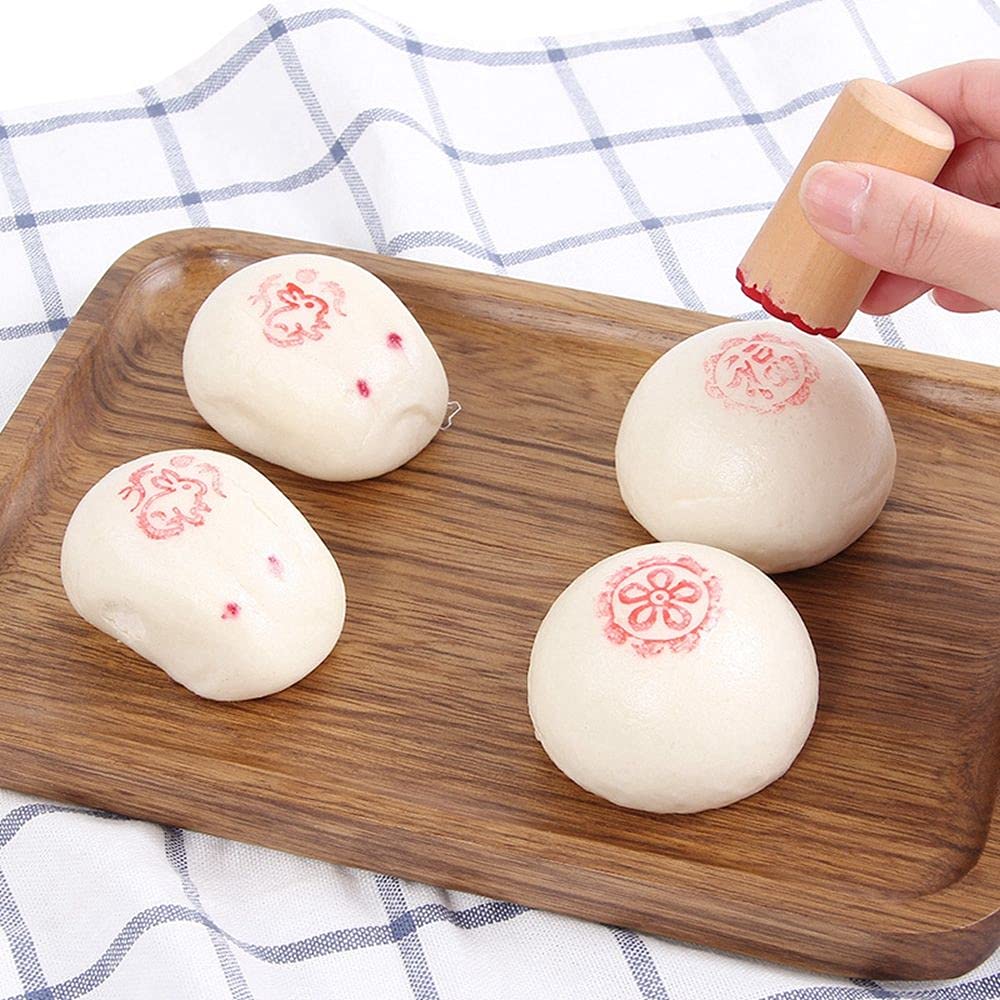 Traditional Chinese Wooden Mooncake Stamps - Handmade Round Cake Mold for Moon Festival Baking, DIY Dessert Making (11-Piece Set) | Perfect for Mid-Autumn Festival Celebrations, Home Baking, and Cultural Gift Giving