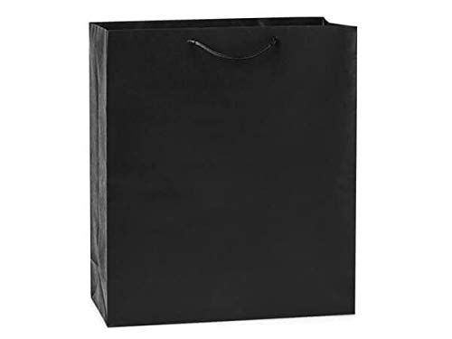 10 Pack Black Kraft Gift Bags 16x6x19 Inches - Eco-Friendly Queen Size Party Favor Bags for Christmas, Birthday, Wedding & Special Events - Perfect for Gift Wrapping, Holiday Decorations & Party Favors