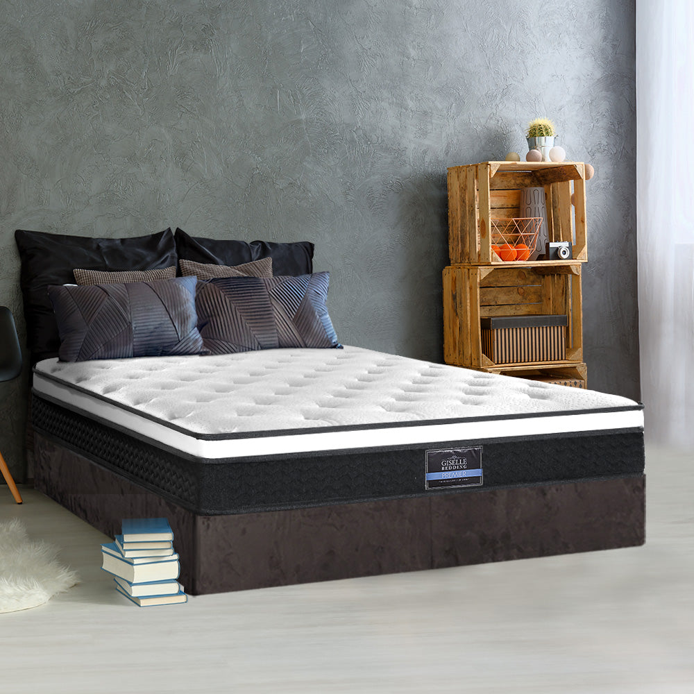 Bonita Euro Top Bonnell Spring Mattress 21cm Thick King Single - Premium Comfort for Bedroom, Guest Room & Dormitory Use