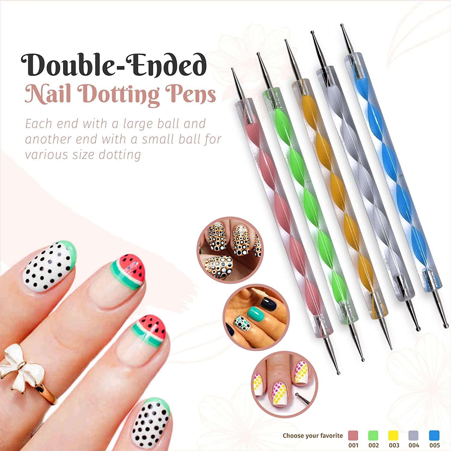 RoyalKart Professional Nail Art Stamping Kit with Stamper & Dotting Tools - DIY Manicure Set for Salon-Quality Nail Designs (CF05) - Perfect for Home Nail Art, Salon Professionals & Gift Giving