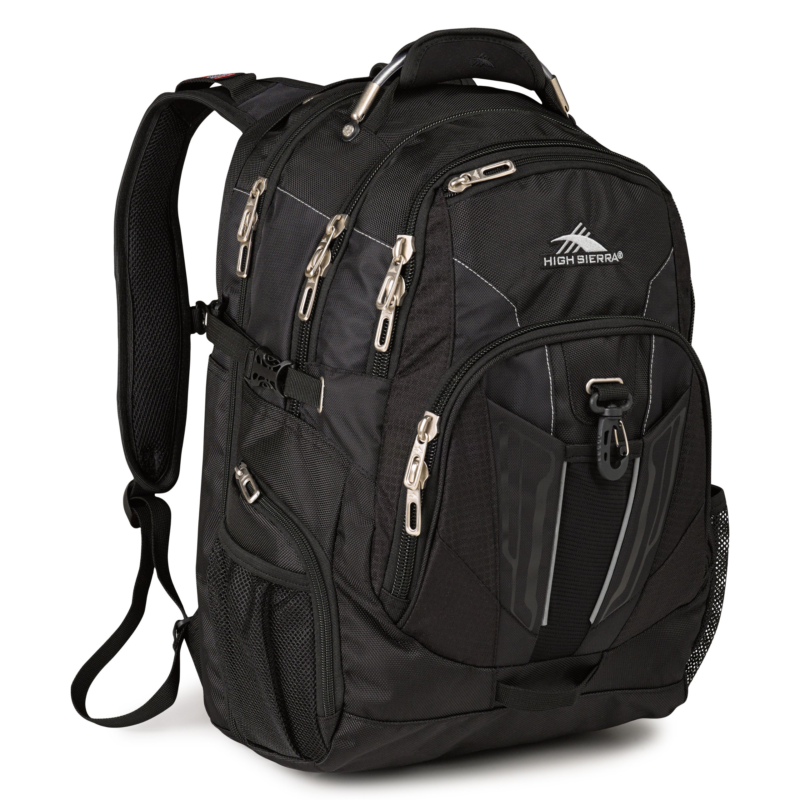 High Sierra XBT TSA Approved Laptop Backpack - 17 Inch Laptop Compartment, Durable Travel Backpack for Men & Women, Perfect for Air Travel, Business Commute & College Use - Black