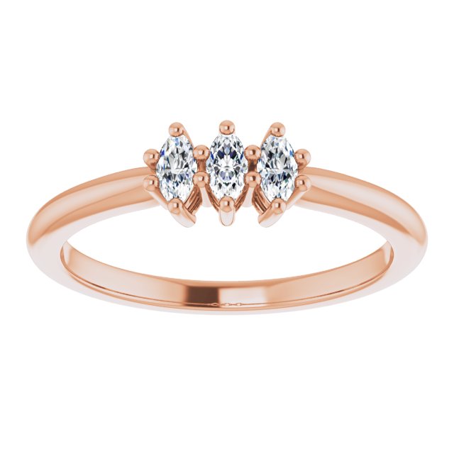 0.30 Carat Marquise Cut Diamond 3 Stone Wedding Ring - Elegant Bridal Jewelry for Engagement, Anniversary & Special Occasions
