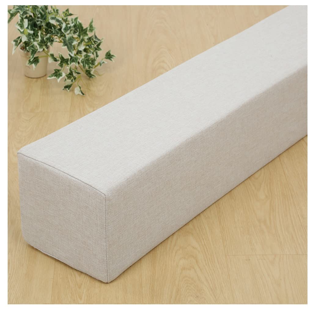 Premium Bed Gap Filler Cushion - 10x18x100cm Beige Headboard Pillow for Single/Double/King Size Beds | Gap Filler for Sofas & Rectangular Beds | Perfect for Back Support & Comfort While Reading/Watching TV in Bed