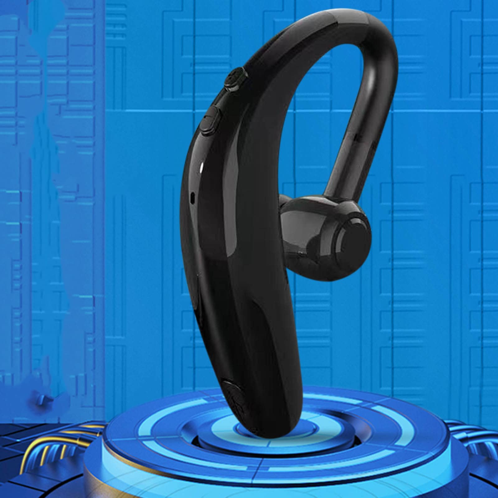 Wireless Bluetooth Earbuds - Single Ear In-Ear Headphones with Mic, Waterproof Stereo Sound for Sports & Business | Hands-Free Calls, 180° Rotating Earpiece & Power Display | Perfect for Running, Gym Workouts & Office Use