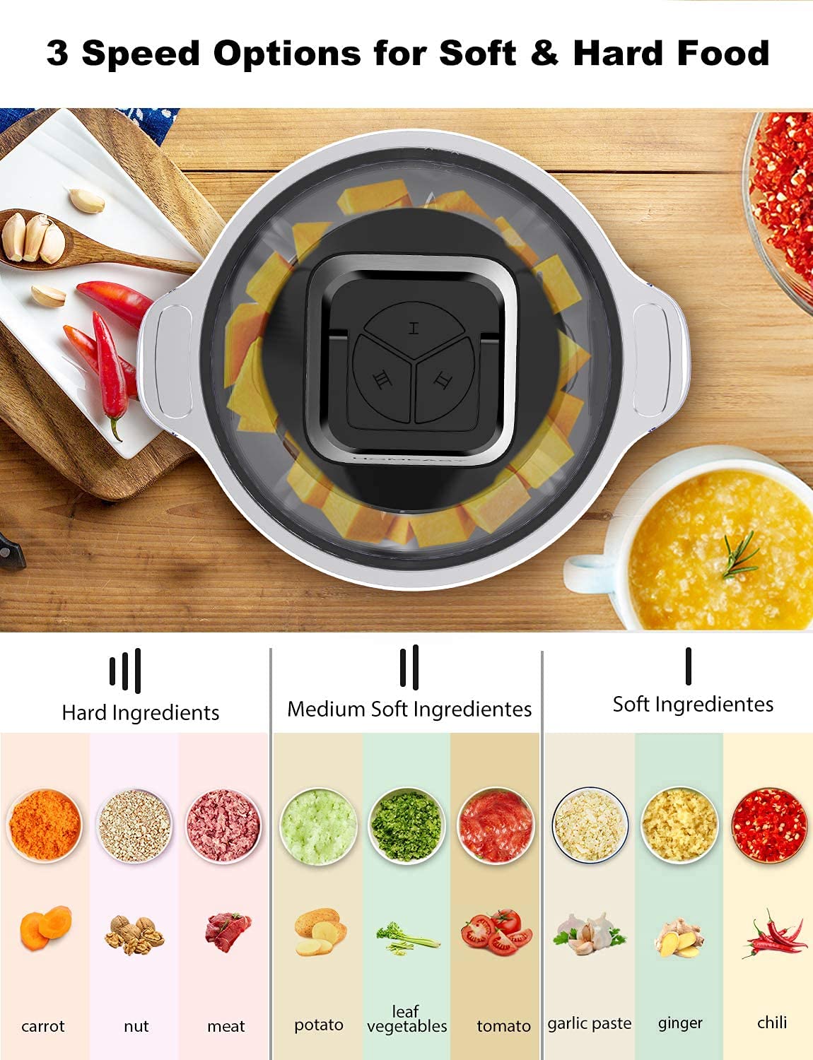 Homeasy 500W Electric Meat Grinder & Food Processor - 2.5L Stainless Steel Meat Blender with 4 Sharp Blades for Meat, Vegetables, Fruits & Nuts | Perfect for Home Kitchen, BBQ Parties & Meal Prep