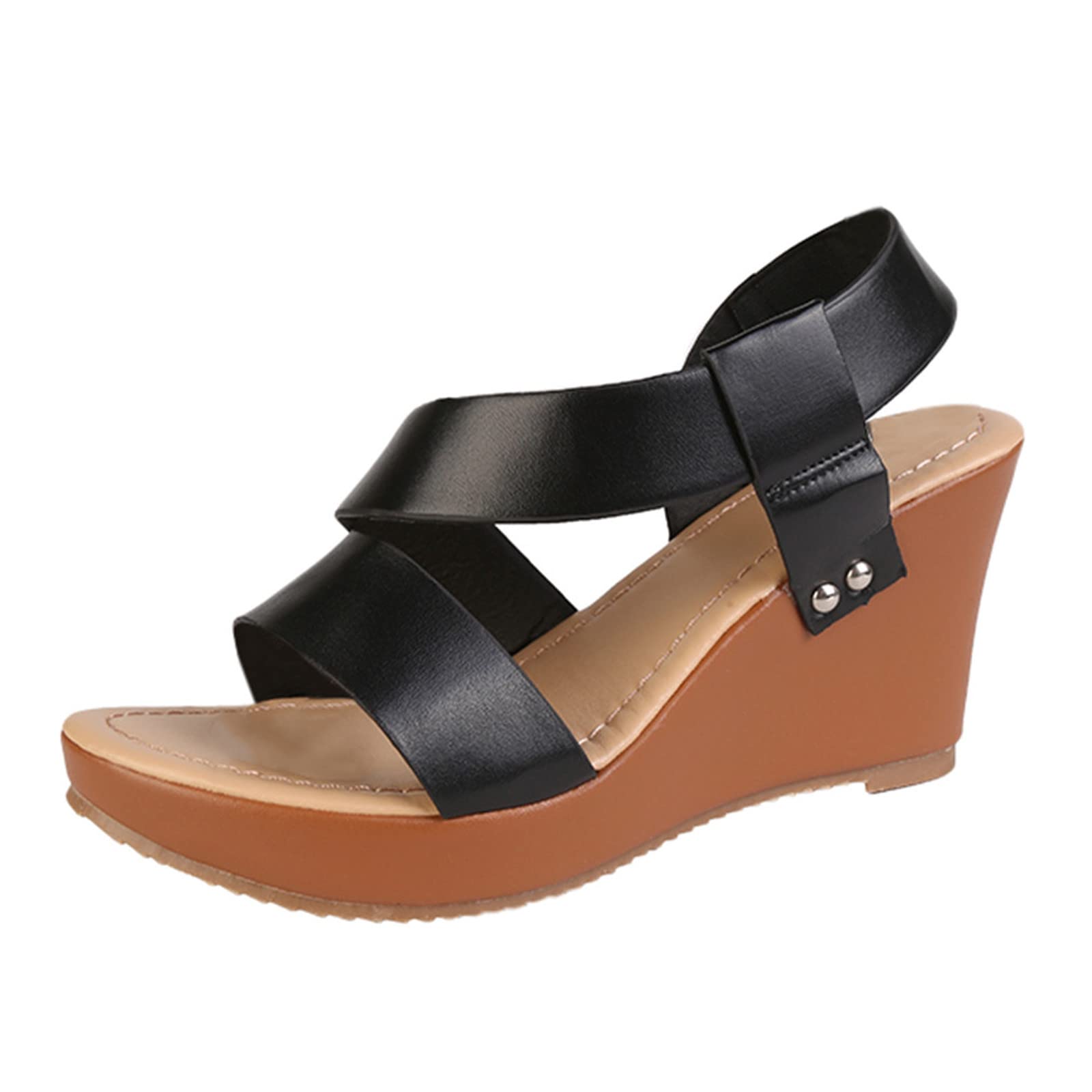 Women's Fashion Platform Sandals - Casual & Dressy Summer Beach Flip Flops with Studded Straps | Perfect for Vacations, Pool Parties & Outdoor Adventures