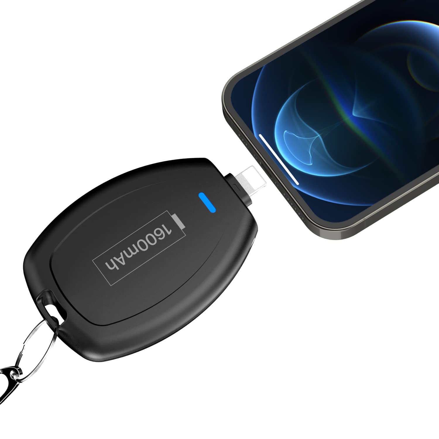 SHENMZ Mini Keychain Portable Charger for iPhone - 2025 Upgraded Wireless Power Bank, 10000mAh Emergency External Battery Pack for iPhone 15/14/13/12/11 - Perfect for Travel, Camping & Daily Power Backup