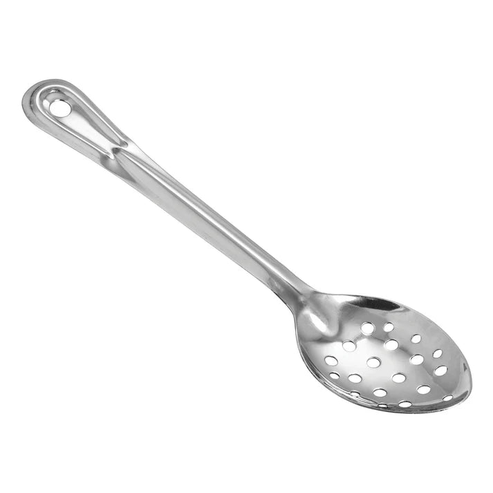 Winco BSPT 11 Stainless Steel Perforated Basting Spoon - 11 Inch Professional Kitchen Utensil for Cooking, Basting, and Serving - Ideal for Grilling, Roasting, and Deep Frying