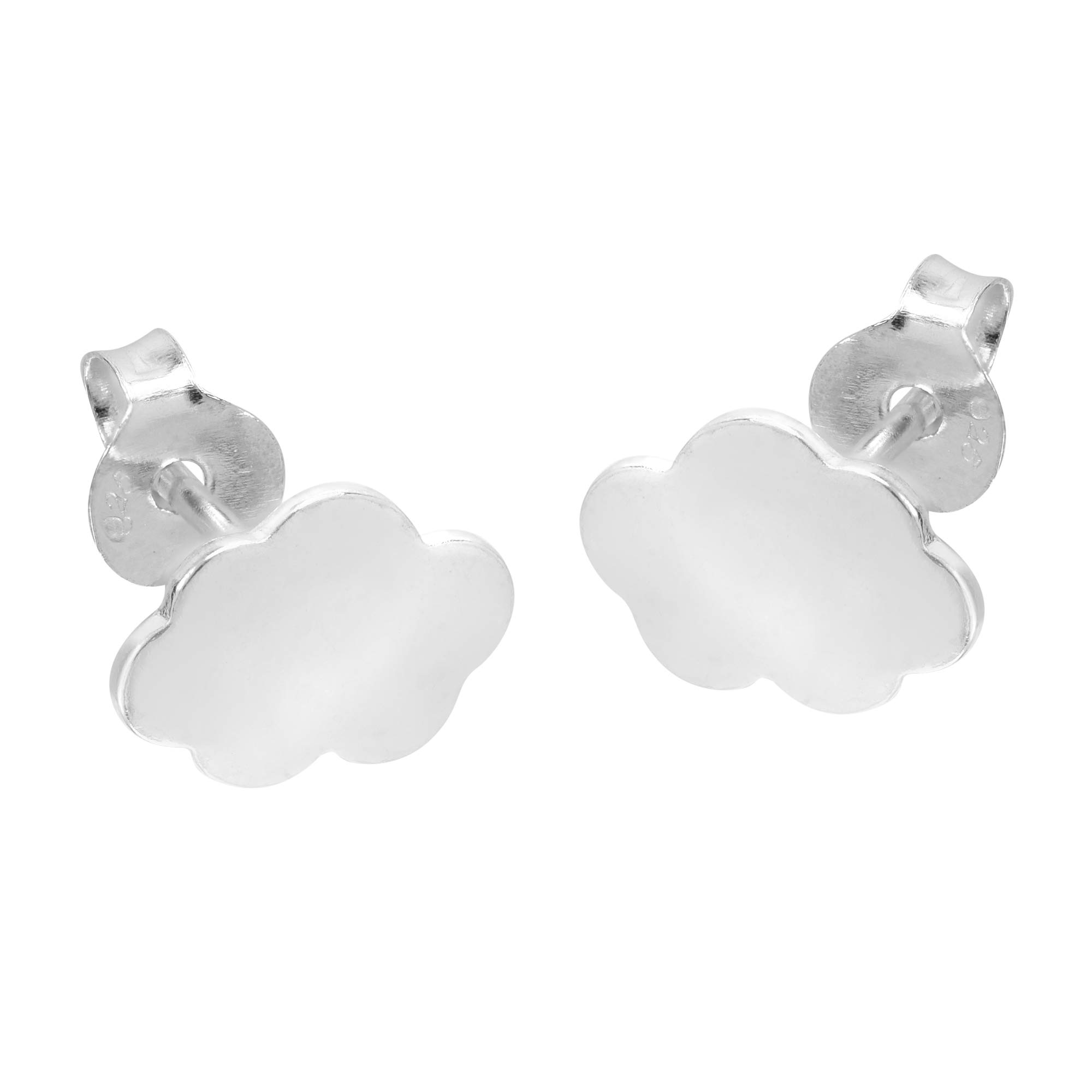 AeraVida Dreamy Little Cloud Puff .925 Sterling Silver Stud Earrings for Women | Hypoallergenic Cute Cloud-Shaped Jewelry | Perfect Gift for Birthday, Anniversary & Everyday Wear