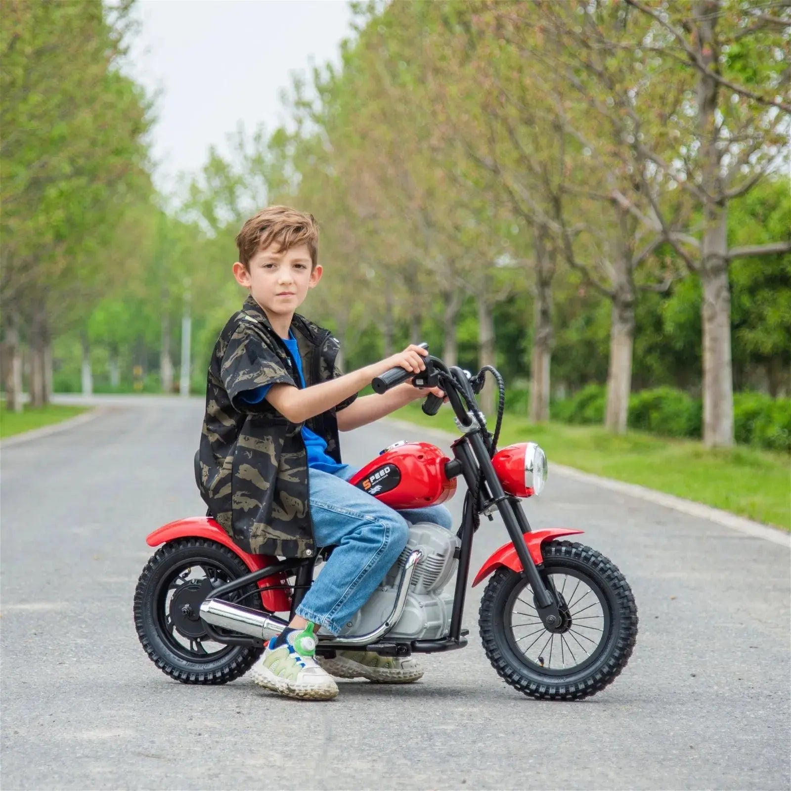 36V Freddo E Chopper Electric Motorcycle - 1 Seater with Leather Seat & Brushless Motor for Adults - Perfect for Urban Commuting & Leisure Rides