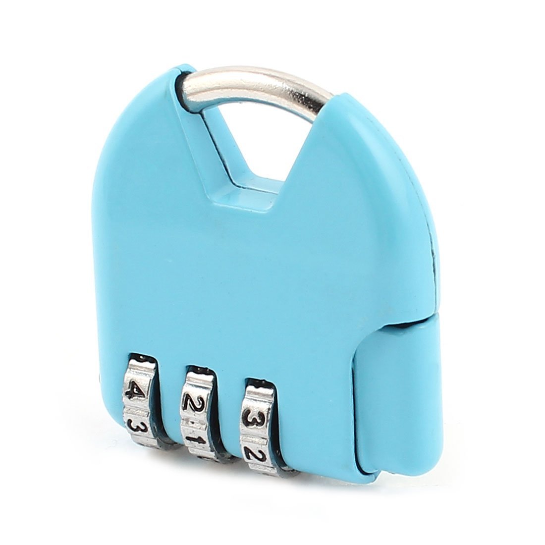 MroMax 3 Digit Combination Padlock - Resettable Zinc Alloy Safe Lock with Keyless Security (1 Pack, Blue) - Ideal for Lockers, Gym Bags, Toolboxes & Travel Luggage