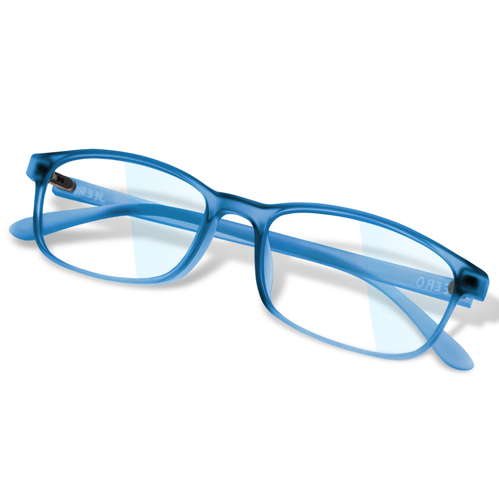 JEERO Blue Light Blocking Glasses for Computer & Digital Screens - Anti Eyestrain, UV Protection, Lightweight Non-Prescription Glasses for Office Work, Gaming & Nighttime Use