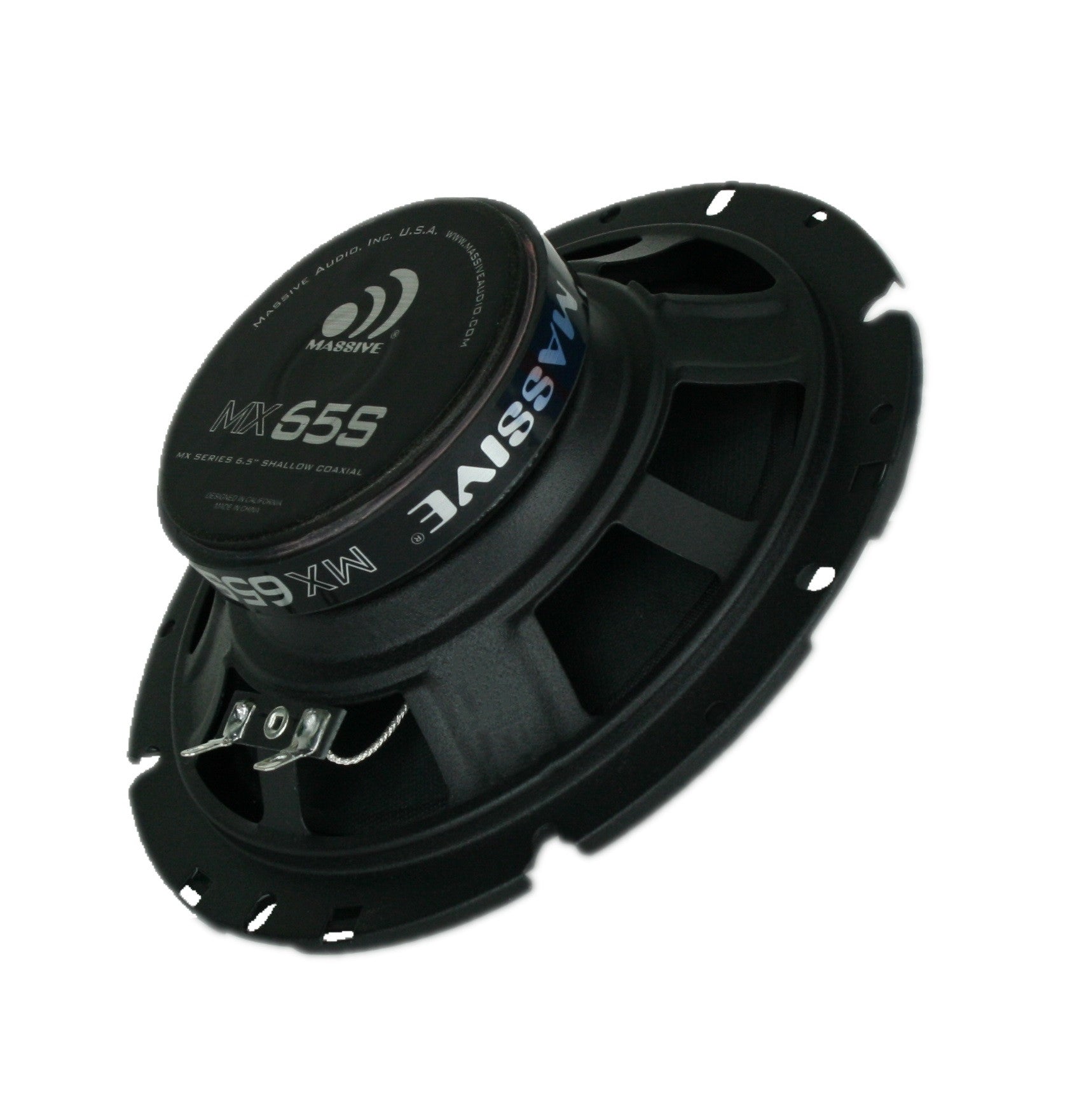 MX65SV2 6.5 Inch 2-Way 50 Watts RMS Shallow Coaxial Car Speakers - Premium Sound for Trucks, SUVs, and Marine Vehicles