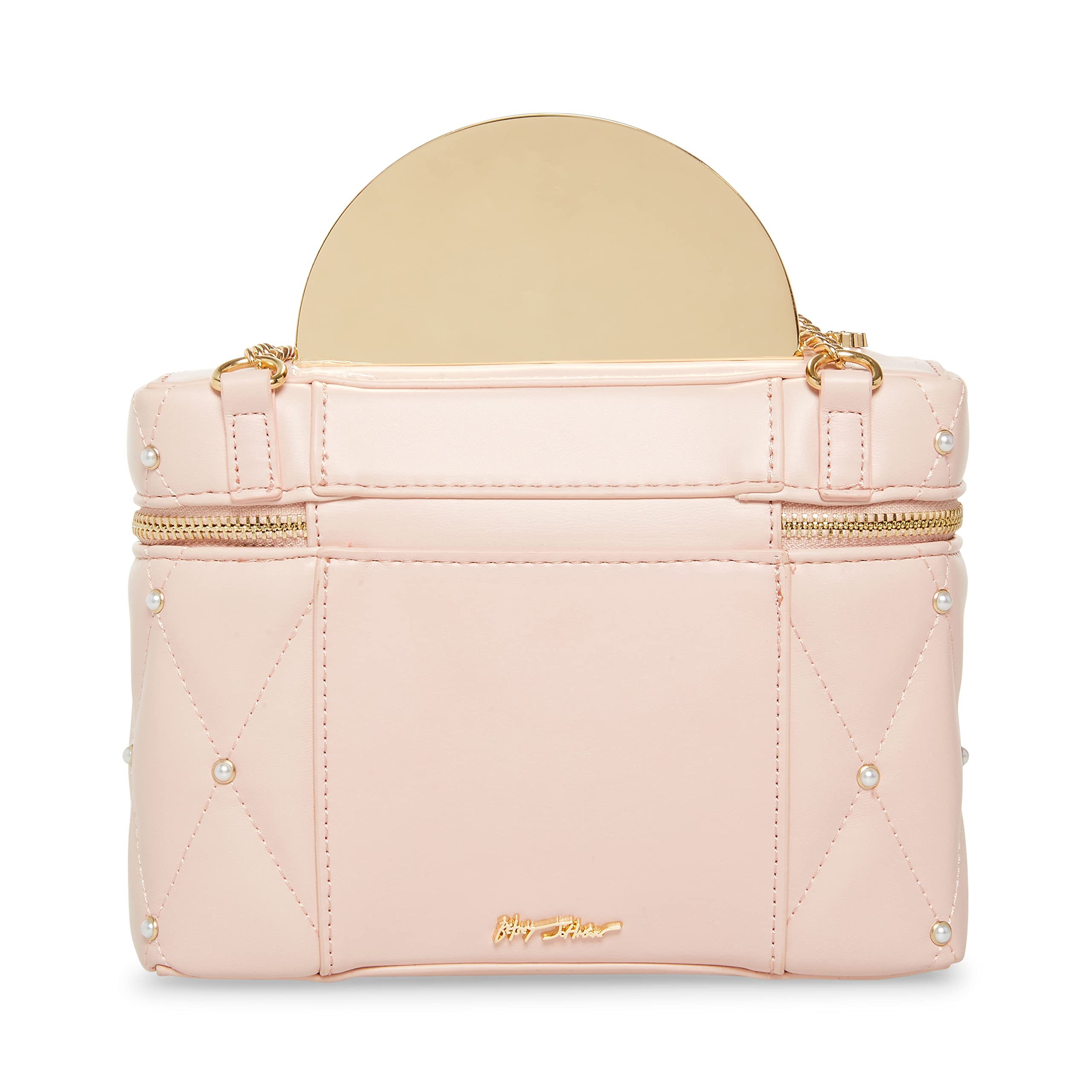 Betsey Johnson Blush Mirror Vanity Crossbody Bag - Stylish & Compact for Parties, Travel & Everyday Use