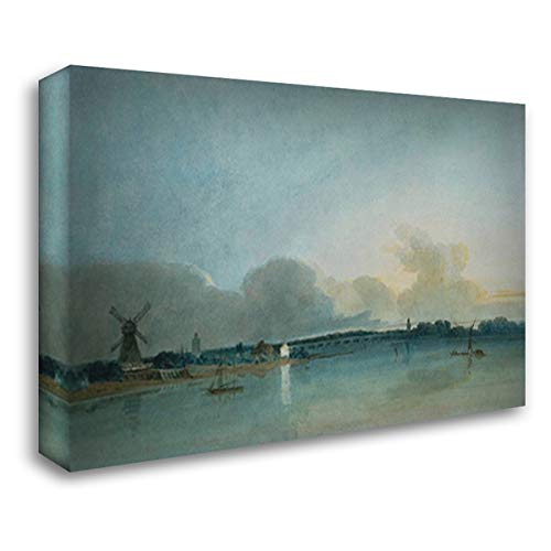 The White House at Chelsea 24x18 Gallery Wrapped Canvas Art Print by Thomas Girtin - Premium Stretched Wall Decor for Living Room, Office & Bedroom