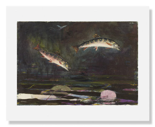 Winslow Homer Leaping Trout Art Print - Vintage Fishing Wall Decor for Home, Office & Cabin - Perfect Gift for Anglers & Nature Lovers