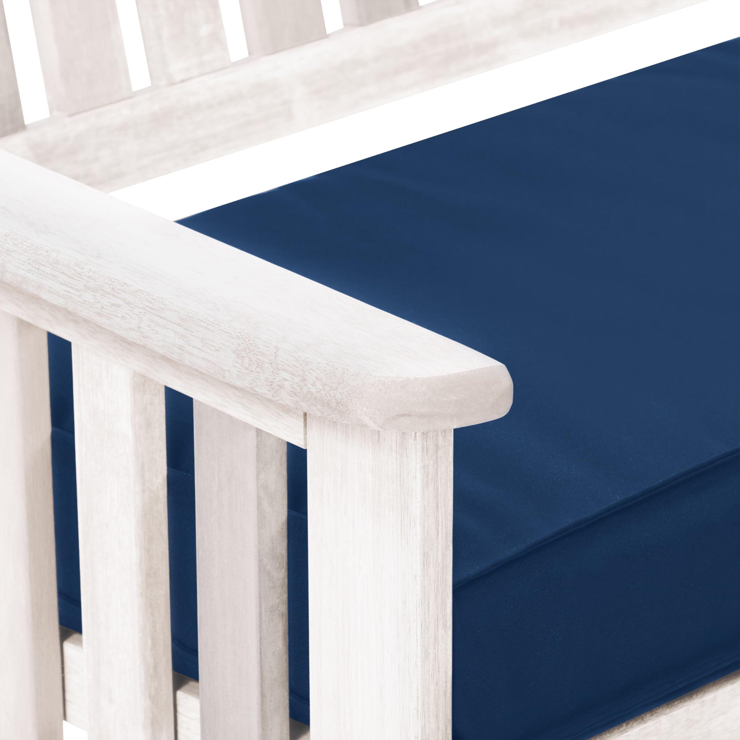 CorLiving 4-Piece Outdoor Set - White Washed Wood Patio Furniture for Garden & Backyard