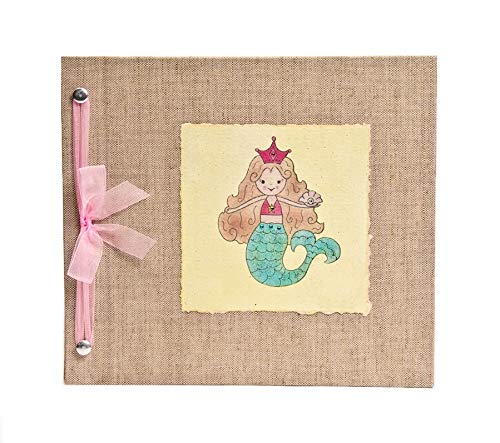 Beautiful Baby Memory Book Keepsake - Hugs & Kisses XO Baby Girl Mermaid Journal & Photo Album | Perfect for Newborn Gifts, Christening Presents & First Year Milestones