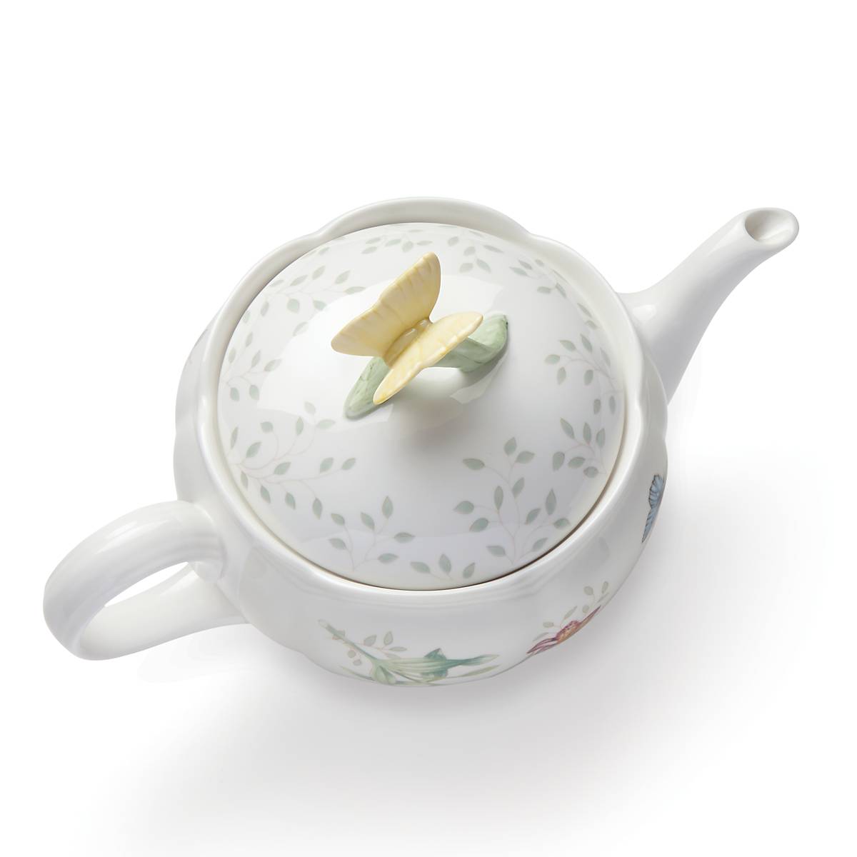 Butterfly Meadow Teapot - Floral Ceramic Teapot with Infuser, 34oz - Perfect for Afternoon Tea, Garden Parties & Home Decor
