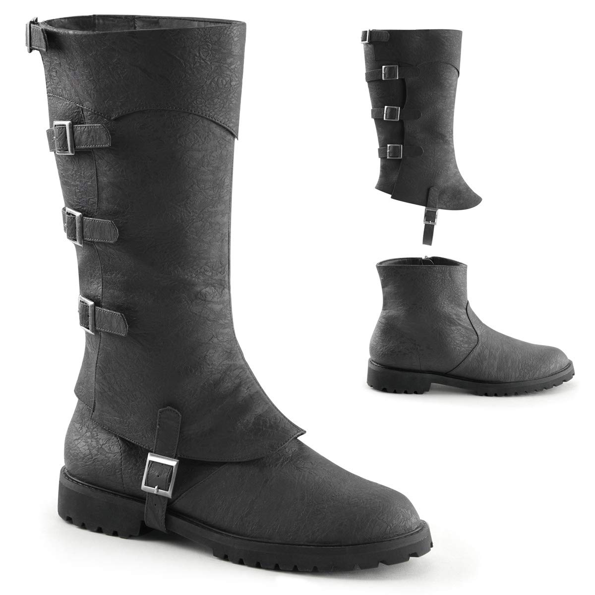 Gotham Engineer Boots for Men - Durable Leather Work Boots with Steel Toe - Perfect for Construction, Motorcycle Riding & Outdoor Work