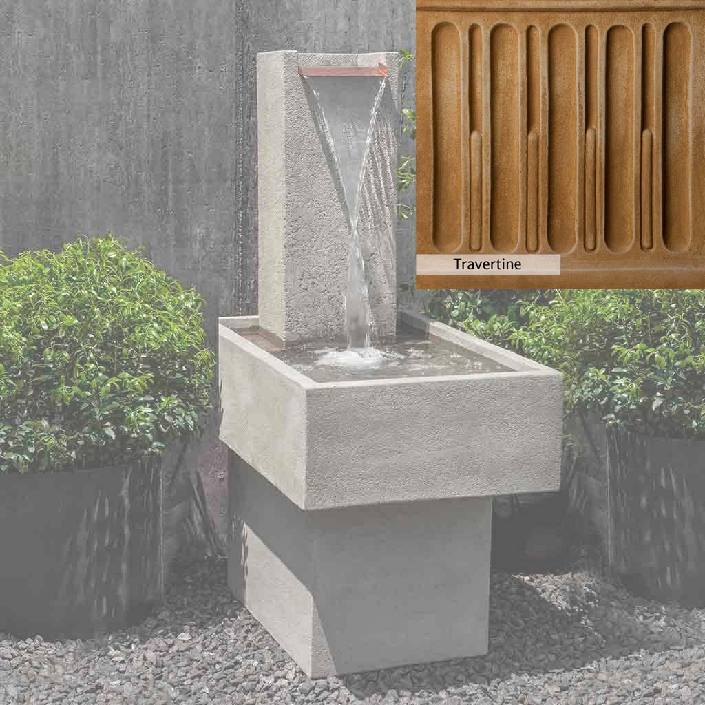 Campania International Falling Water Fountain III - Outdoor Garden Waterfall Feature for Patio, Yard, and Landscape Decor