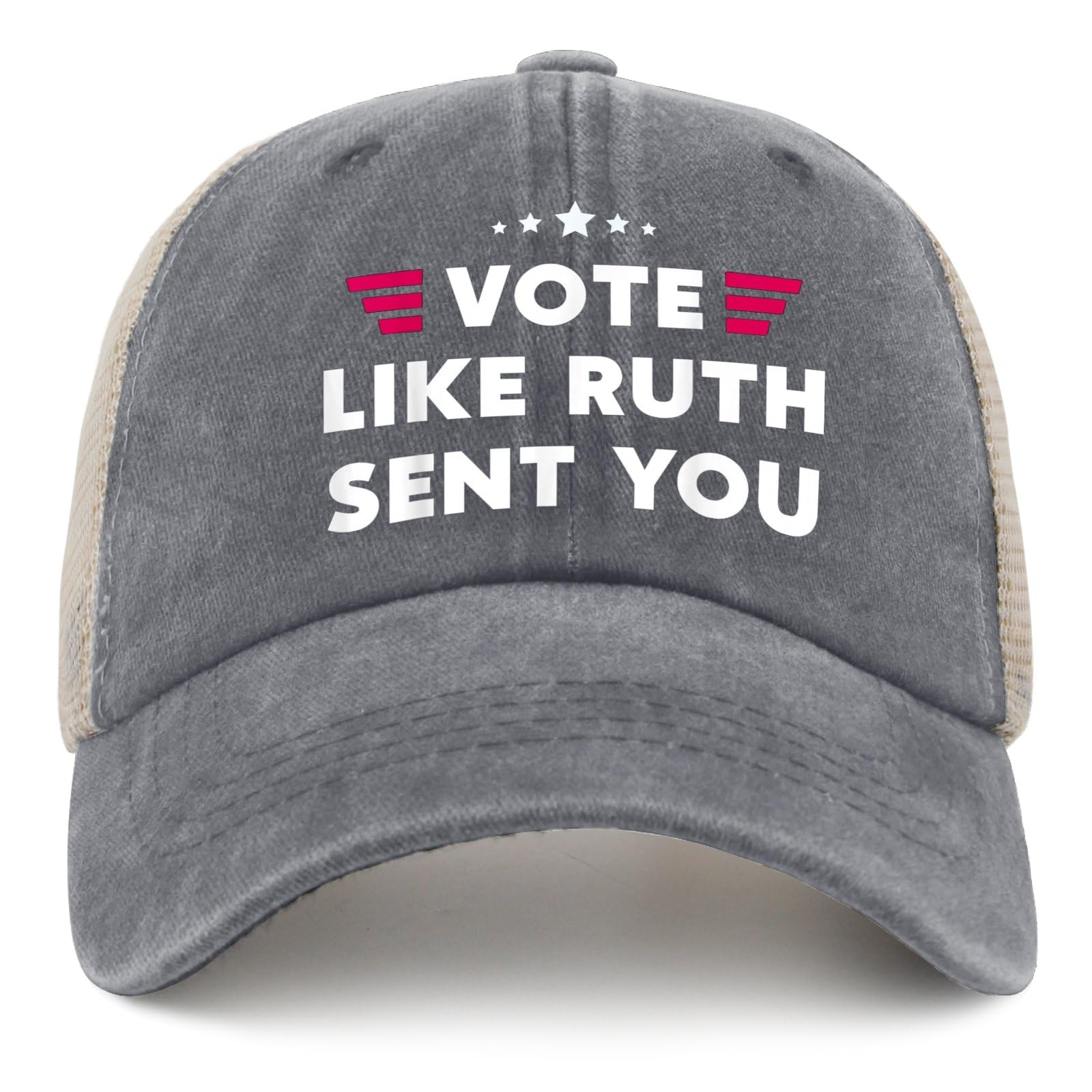 Funny Golf Trucker Hats for Men & Women - Custom 'Vote Like Ruth Sent You' Slogan Cap - Black Baseball Hat for Workout, Golfing & Casual Wear