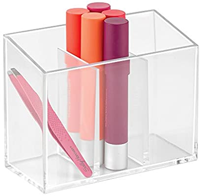 Clarity Divided Organizer - Clear Plastic Storage Box for Jewelry, Makeup, and Small Items | Perfect for Travel, Home, and Office Organization