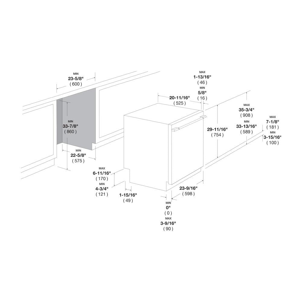Fulgor Milano 24-inch Stainless Steel Dishwasher with Third Rack & Stainless Tub - Top Control, Energy Efficient (F6DWT24SS2) - Perfect for Modern Kitchens & Large Families