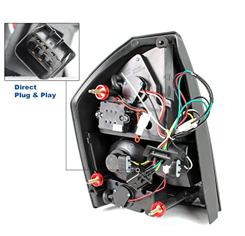 2005-2007 Chrysler 300C LED Tail Brake Lights - Black/Smoke Rear Lamps for Enhanced Visibility & Style | Perfect for Night Driving & Custom Car Upgrades