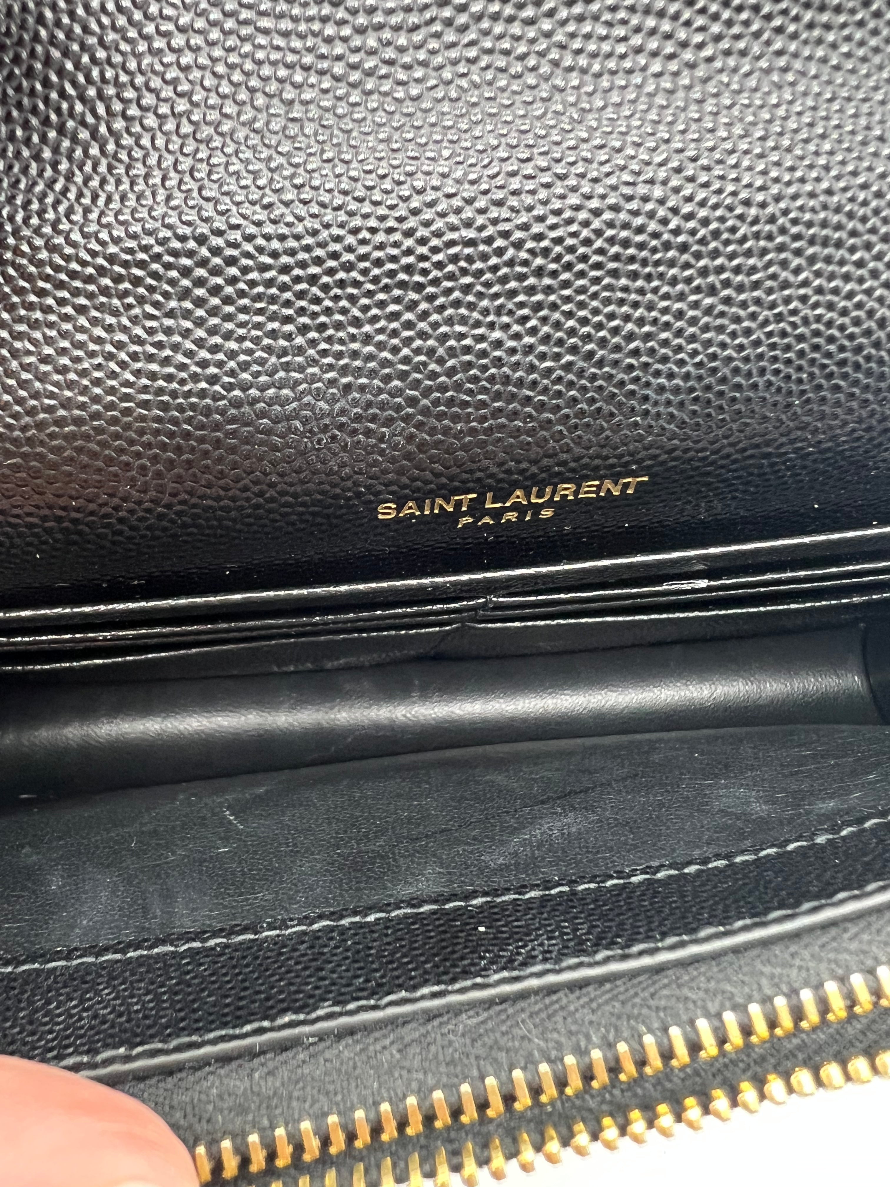 Saint Laurent YSL Small Kate Chain Shoulder Bag - Genuine Black Leather Crossbody Purse for Women | Perfect for Evening Parties, Date Nights & Luxury Fashion Accessories