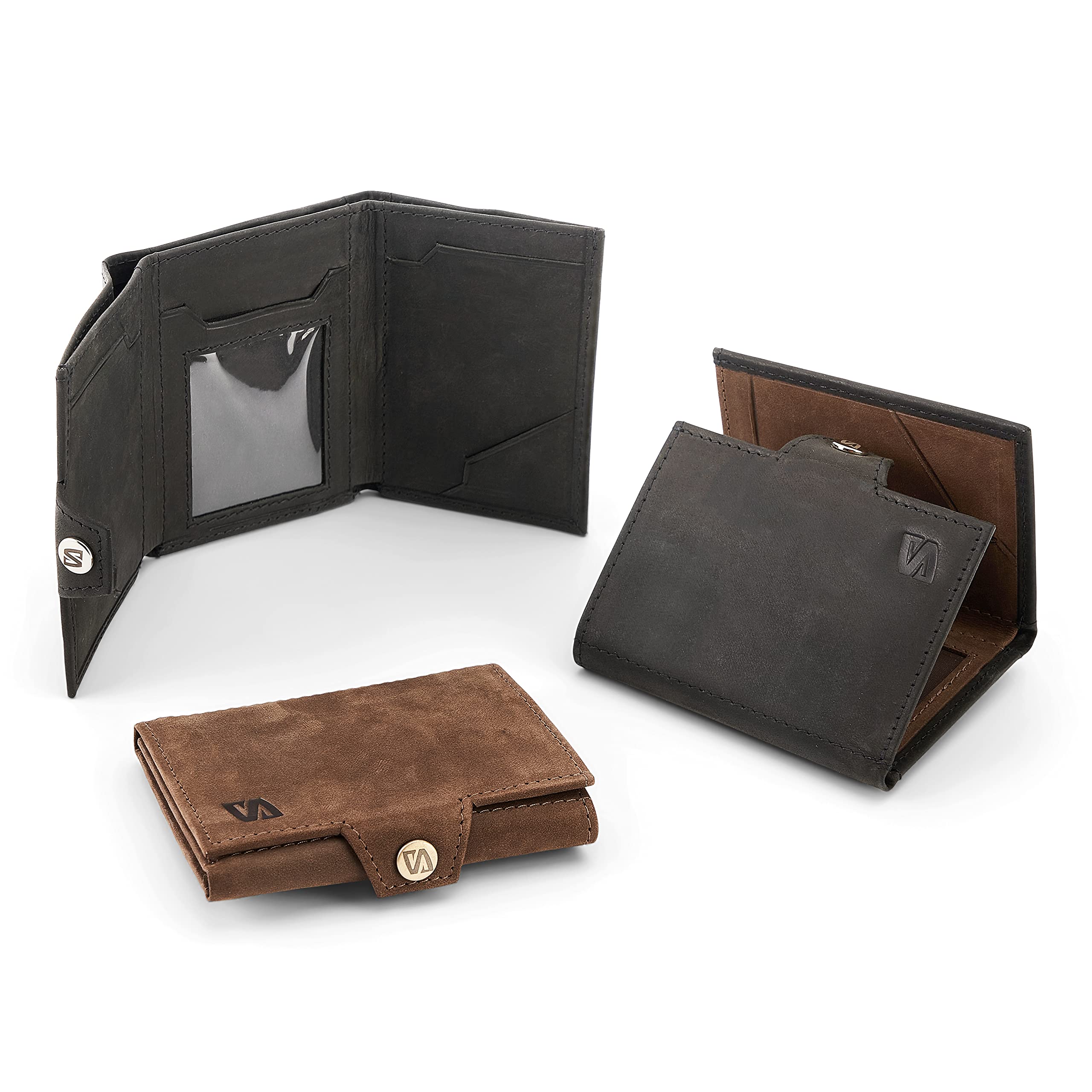 SERASAR Genuine Leather RFID Blocking Wallet for Men - Brown Leather Bifold Wallet with Note & Coin Compartments - Perfect Gift Box Included (Ideal for Travel, Business & Everyday Use)