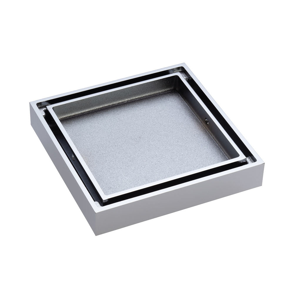 Fienza TIW85DCP 2-in-1 Square Floor Waste Drain with 88mm Outlet - Chrome Finish for Bathroom & Shower Drainage - Durable & Stylish Bathroom Floor Waste Cover