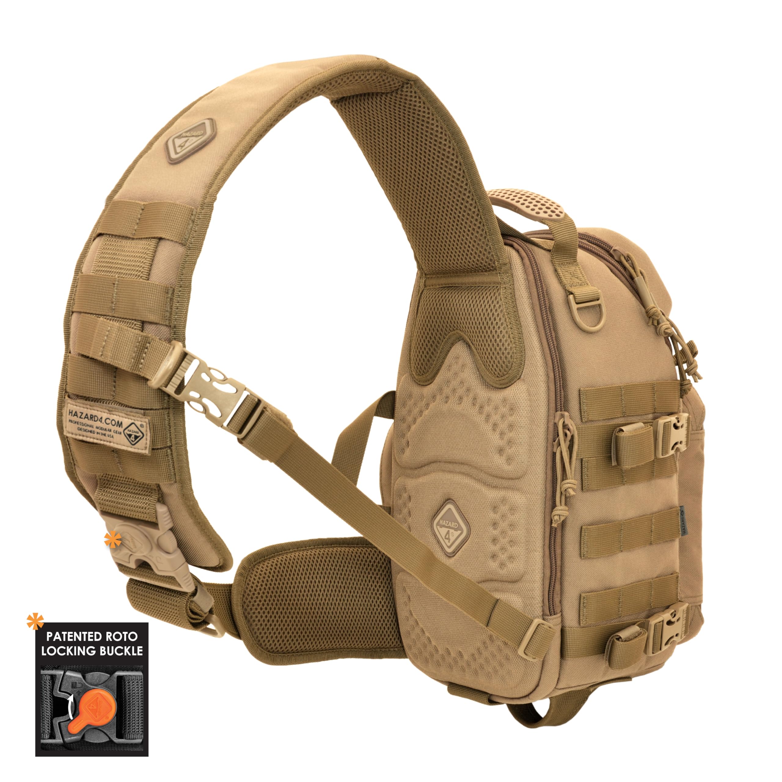 Hazard 4 Freelance Tactical Sling Bag - Water Resistant Crossbody Camera & Drone Carrier with MOLLE Attachment (6L) - Perfect for Outdoor Photography, Travel & Adventure Activities