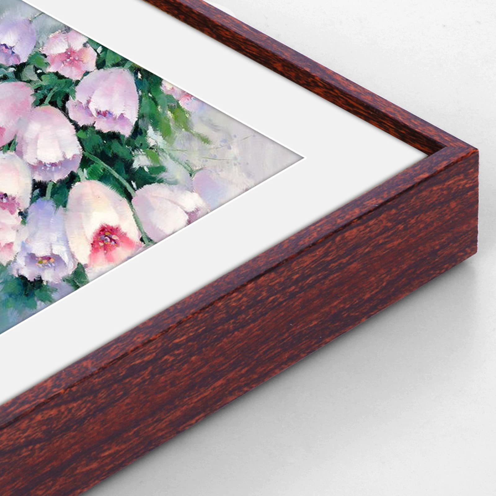 MEYYY A4 21x29.7cm Photo Frame - Walnut Aluminum Snap Frame for Wall Display, Picture & Certificate Holder with Square Corner Clips - Perfect for Home, Office & School Decor