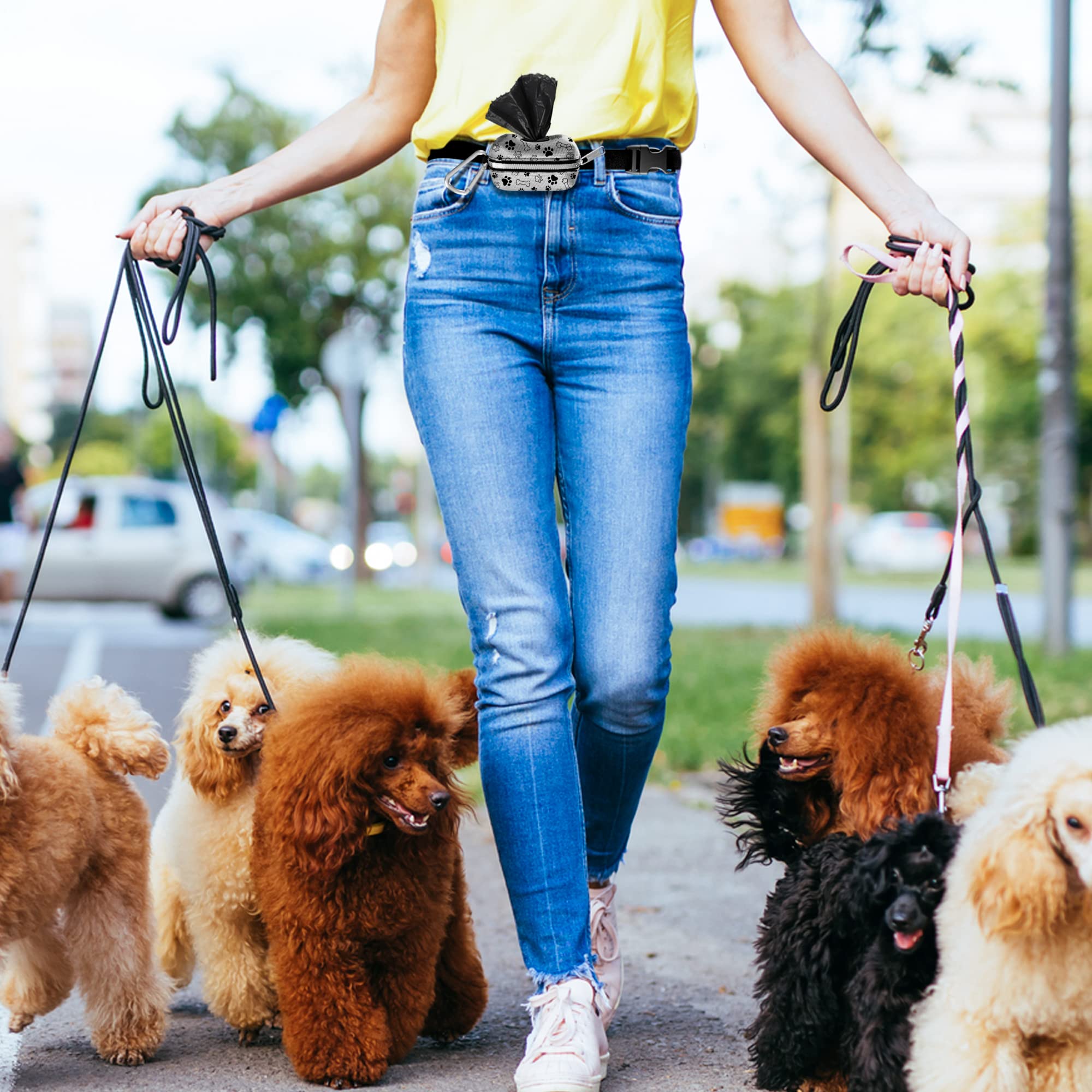 Eco-Friendly Dog Poop Bags with Dispenser - 7 Rolls Included | Biodegradable Waste Bags for Dogs | Perfect for Walking, Hiking & Park Cleanup