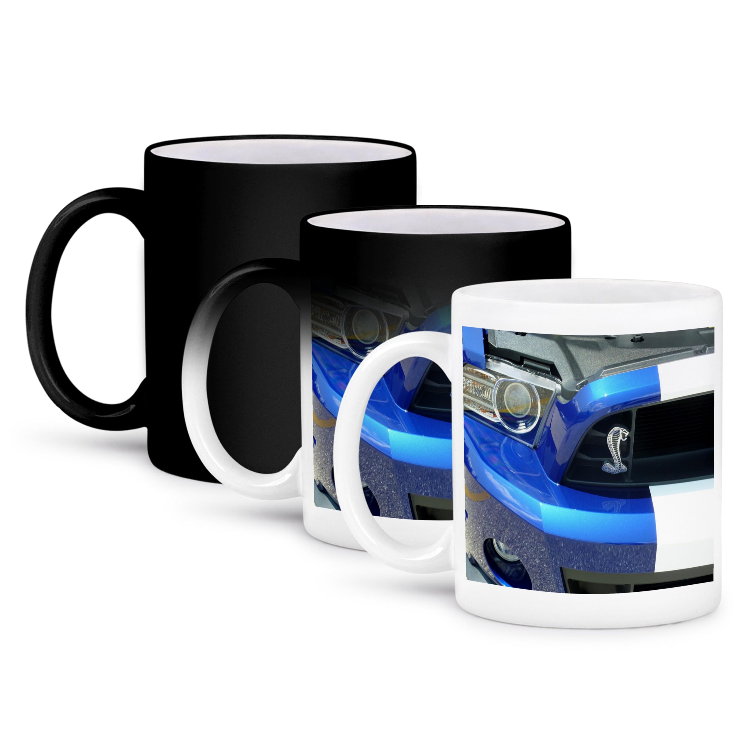 3D Rose New Mustang Cobra Beauty Ceramic Coffee Mug, 11 oz - Perfect for Car Enthusiasts, Office Use & Gift Giving