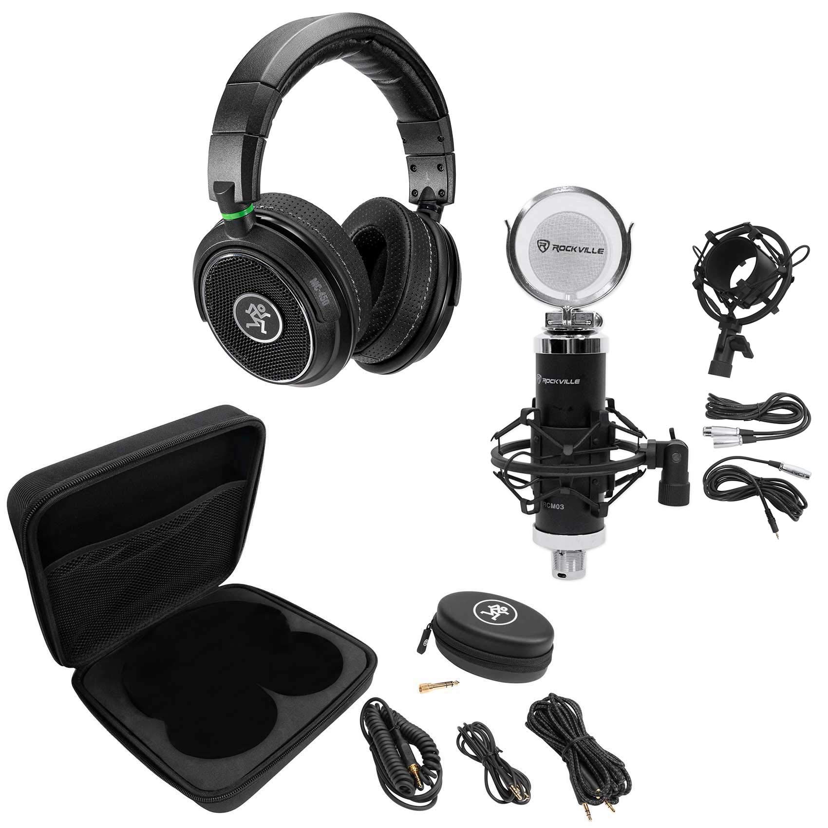Mackie MC-450 Professional Open-Back Studio Headphones with Reference Monitoring & Studio Microphone - Perfect for Music Production, Podcasting & Audio Engineering