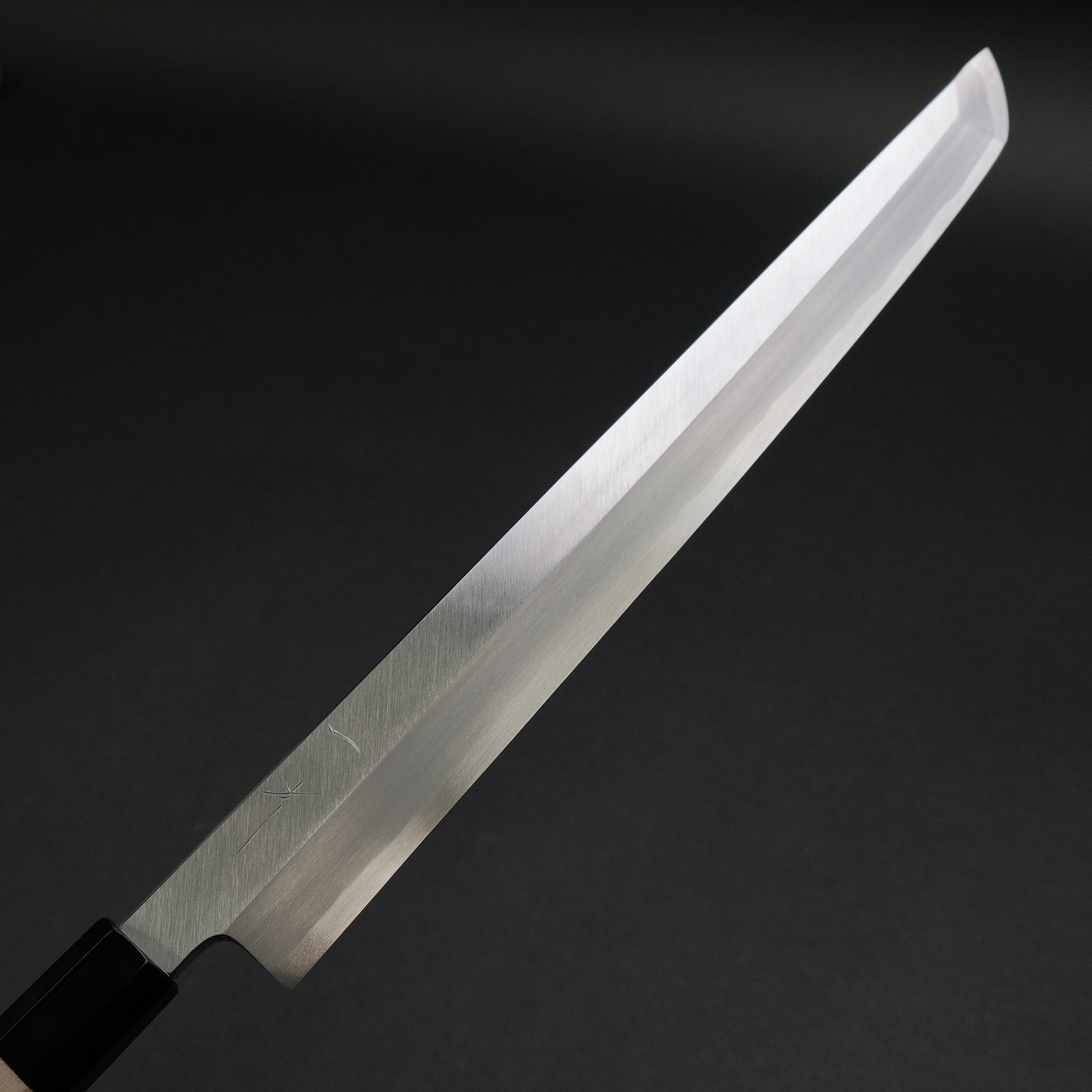 Hitohira Kikuchiyo Manzo Blue #2 Yanagiba Sakimaru Sushi Knife 300mm - Japanese Ho Wood Handle with Saya - Perfect for Sushi Chefs & Japanese Cuisine Preparation