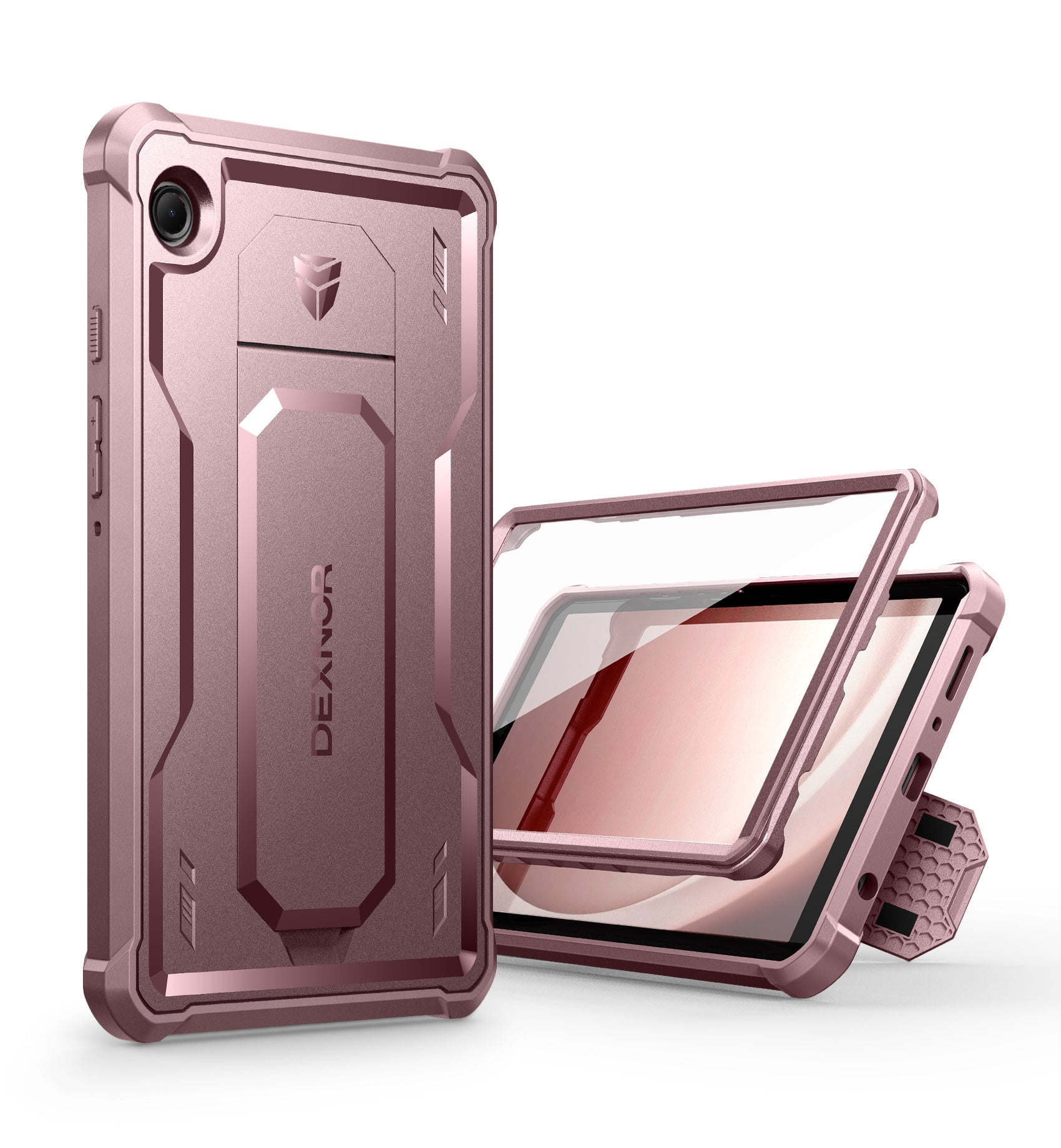 Dexnor Shockproof Rugged Case for Samsung Galaxy Tab A9 8.7 Inch (2023 Model) - Heavy Duty Protective Cover with Built-in Kickstand, Screen Protector & Pen Holder - Perfect for Work, Travel and Outdoor Use