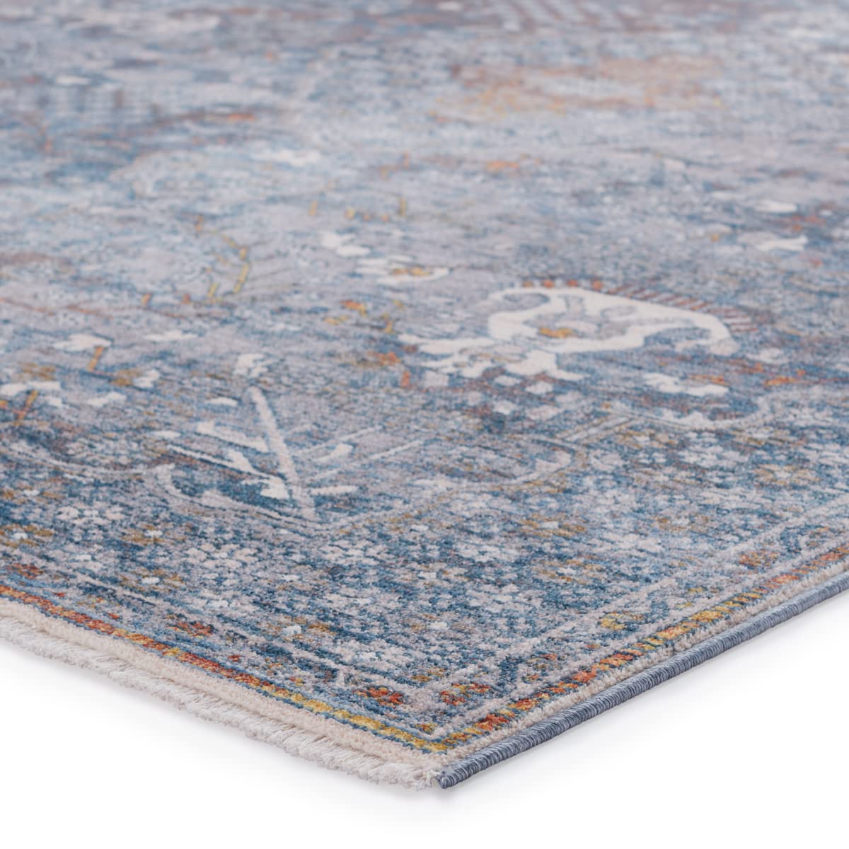 Jaipur Living Washable Soft 8x10 Large Area Rug - Boho Chic Blue and Gray - Perfect for Living Room, Bedroom & Home Decor