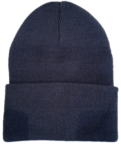 STIHL Navy Blue Beanie Hat for Men & Women - Warm Winter Knit Cap for Outdoor Activities, Hiking, and Work
