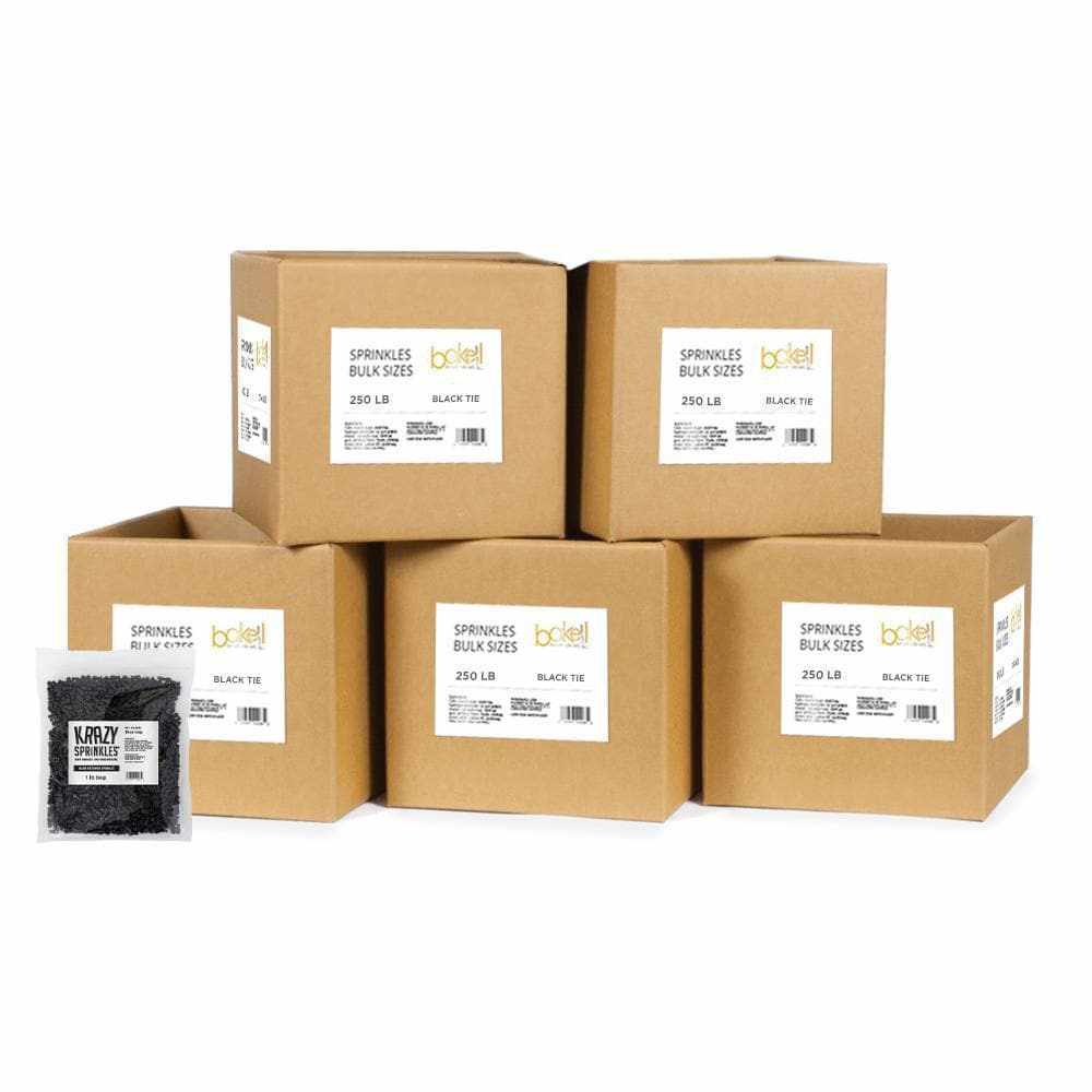Premium Black Tie-Shaped Sprinkles for Baking - Bulk Case (1000+ Pieces) | Perfect for Wedding Cakes, Cupcake Decorations & Dessert Toppings