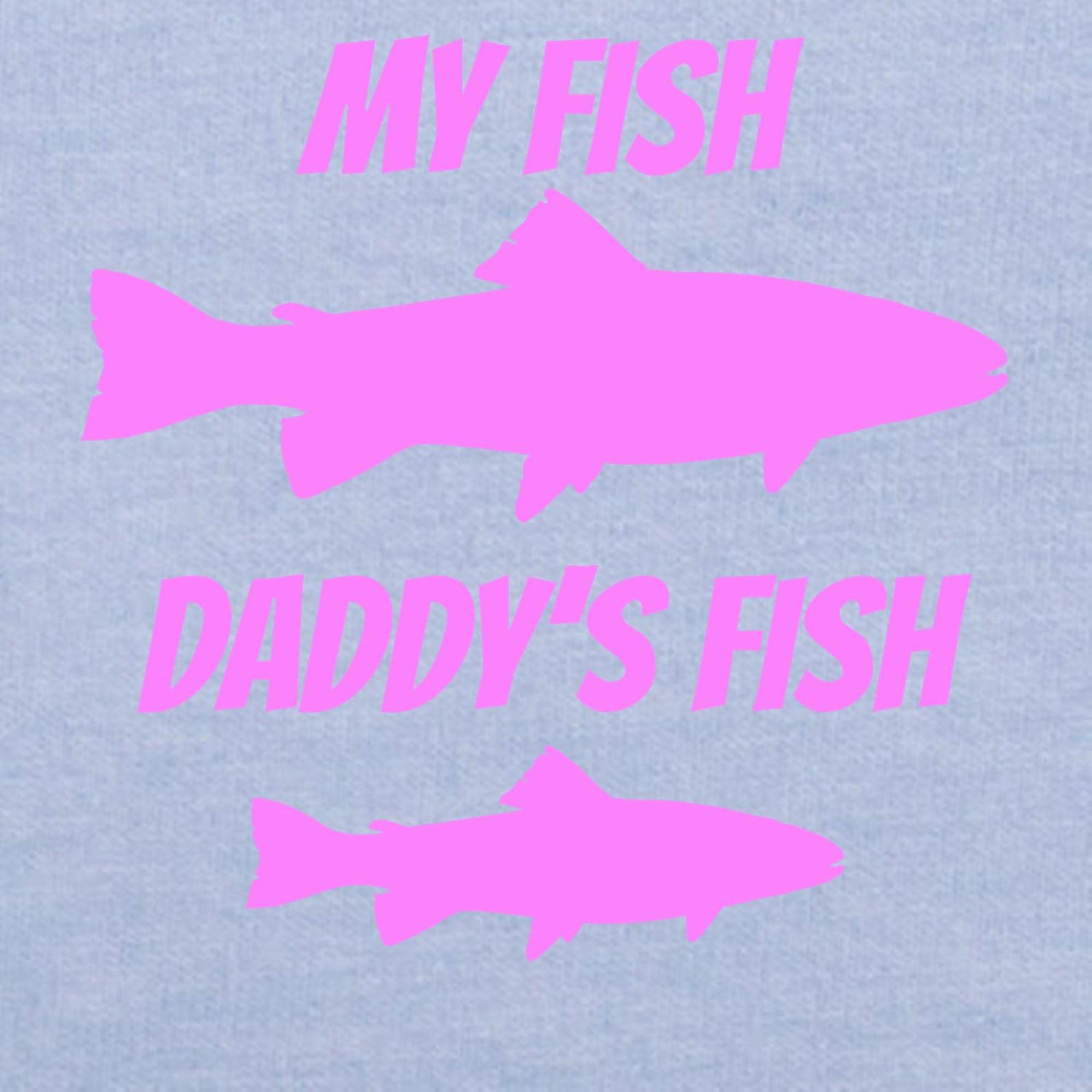 My Fish Daddy's Fish T-Shirt - Cute Toddler Graphic Tee | 100% Cotton Soft & Comfortable | Perfect for Family Outings, Beach Trips & Father's Day Gifts