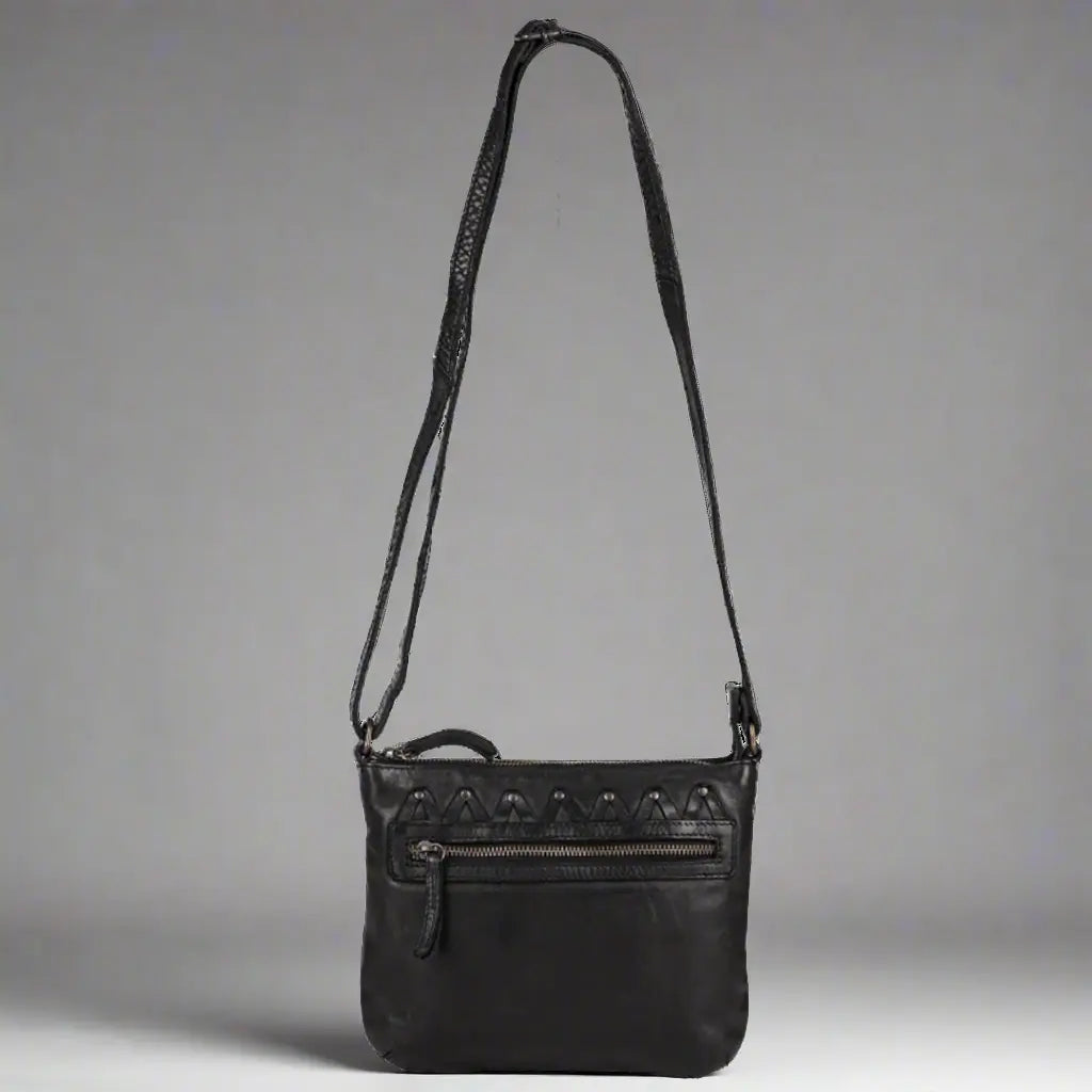 MET V Stitch Crossbody Leather Bag for Women - Stylish & Durable Handbag with Adjustable Strap - Perfect for Work, Travel & Everyday Use