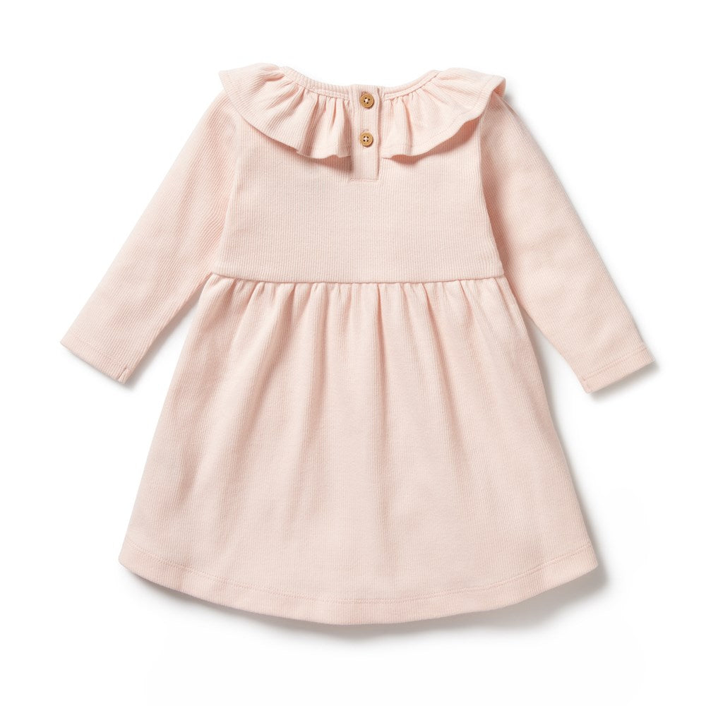 Pink Organic Cotton Ruffle Dress for Girls - Soft & Comfortable Toddler Summer Outfit - Perfect for Parties, Photos & Special Occasions