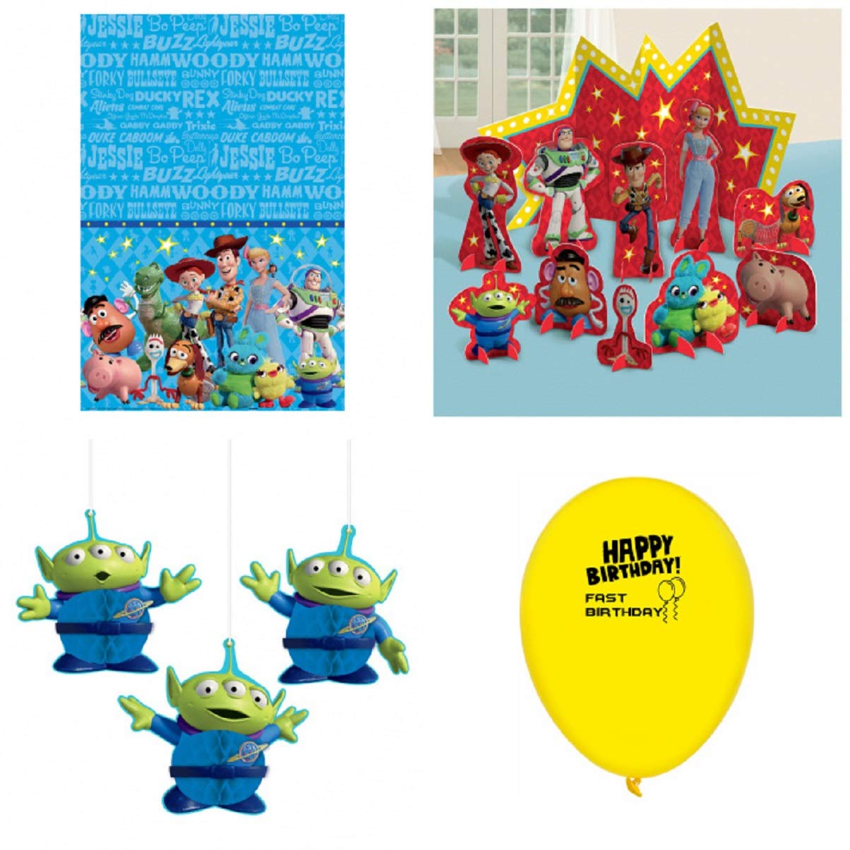 Toy Story 4 Party Decorations Set - Colorful Table Cover & Matching Supplies for Kids Birthday, Themed Events & Disney Movie Nights