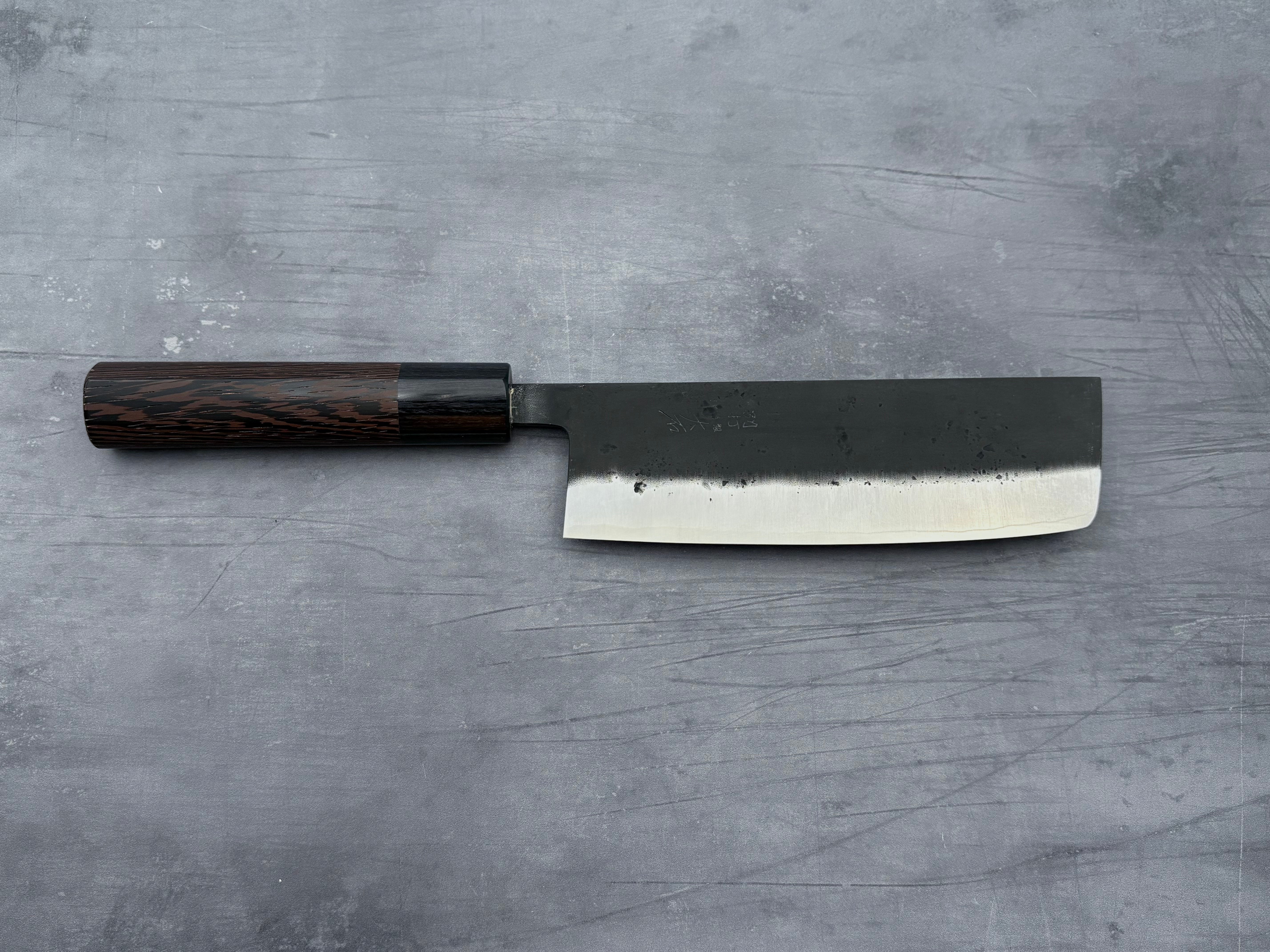 Premium Ohishi SLD Nakiri Knife - Japanese High-Carbon Steel Blade for Professional Chefs & Home Cooks - Perfect for Slicing, Dicing & Chopping Vegetables
