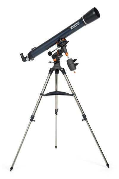 Celestron AstroMaster 90EQ Refractor Telescope for Adults & Beginners - 90mm Aperture, EQ Mount, Astronomy Starter Kit - Perfect for Stargazing, Moon Observation & Astrophotography