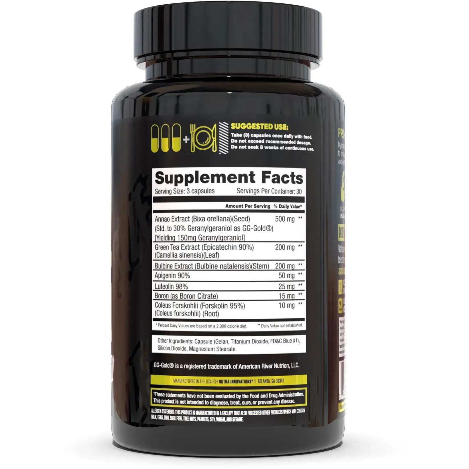 Nutra Innovations Myosterone - Natural Testosterone Booster for Men, Muscle Growth & Strength Supplement - Gym, Workout & Bodybuilding Support